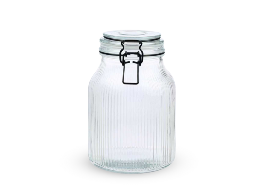 Słój z klamrą prążki 1,7 l TR-116