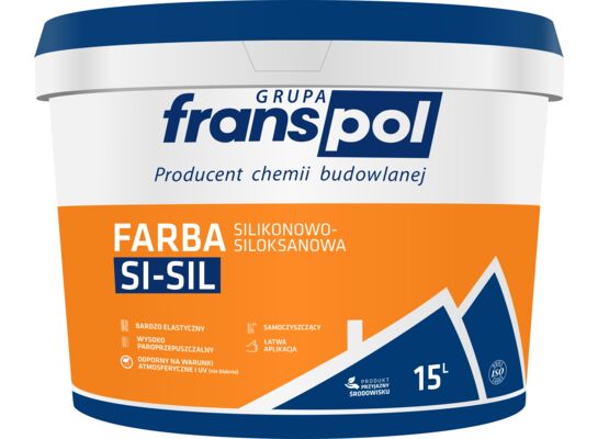 Farba silikonowo-siloksanowa Si-Sil biała 15 l Franspol