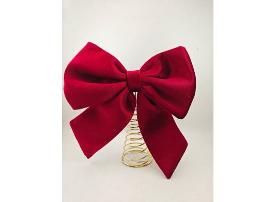 Czubek na choinkę - kokarda 30 cm burgundowy