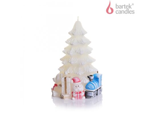 Świeca XMAS with gifts 95 x 150 mm biały