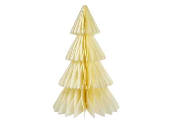 Choinka kremowa papierowa dekoracja 35 cm