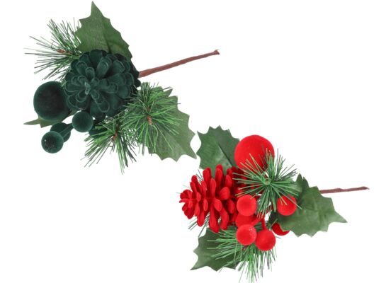 Gałązka na piku świąteczna 18 cm
