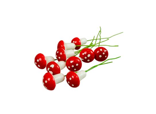 Muchomorki na druciku 10 sztuk