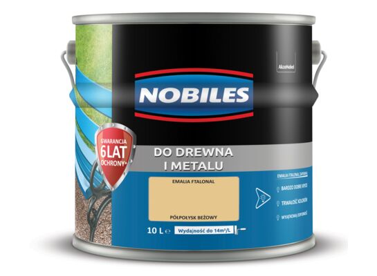 Farba ftalowa Do Drewna i Metalu Ftalonal Beżowy 10 l Nobiles