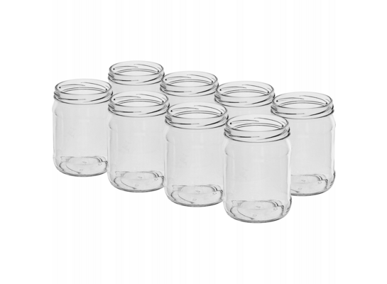Słoik 540 ml prosty 50795 8 sztuk