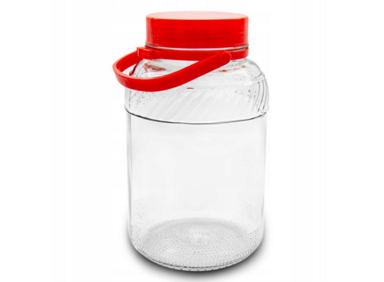 Słój z zakrętką i uchwytem plastikowym 3 l 2915