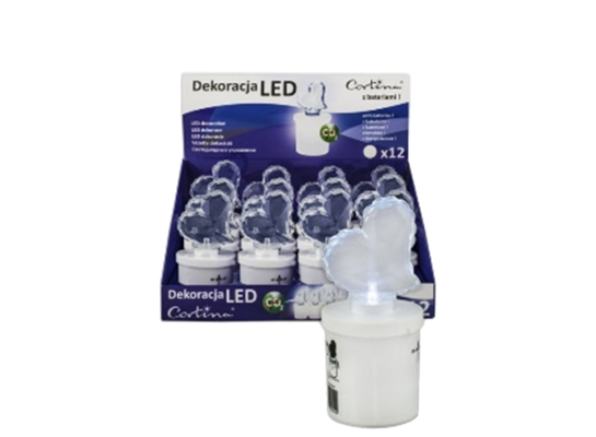 Wkład LED serce 2xR6 biały