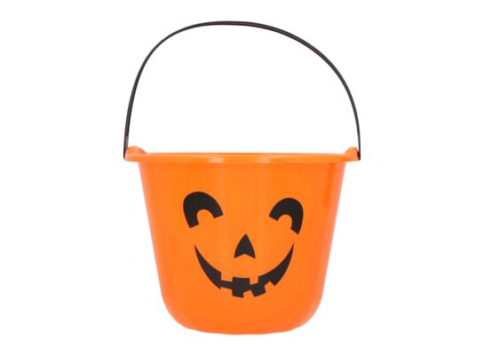Wiaderko Halloween pomarańczowe