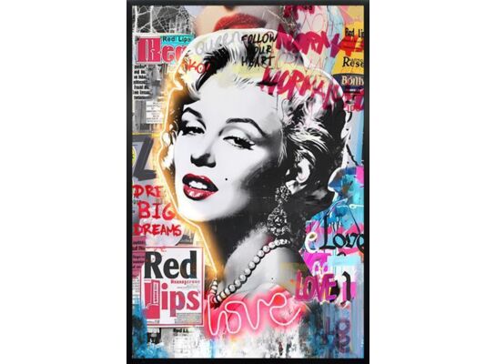 Obraz Marylin 93 x 63 cm z neonem