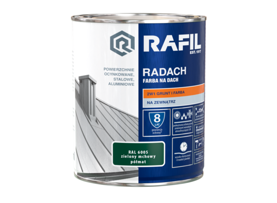 Farba na dach Radach zielony mchowy 0,75 l