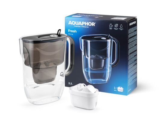 Dzbanek filtrujący Aquaphor Fresh 3,2 l z wkładem Maxfor czarny