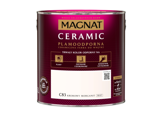 Farba ceramiczna MAGNAT Ceramic kremowy morganit C83 2,5 l