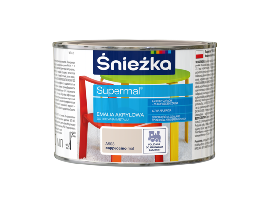 Farba emaliowa Supermal akrylowy A503 Cappuccino mat 0,4 l Śnieżka
