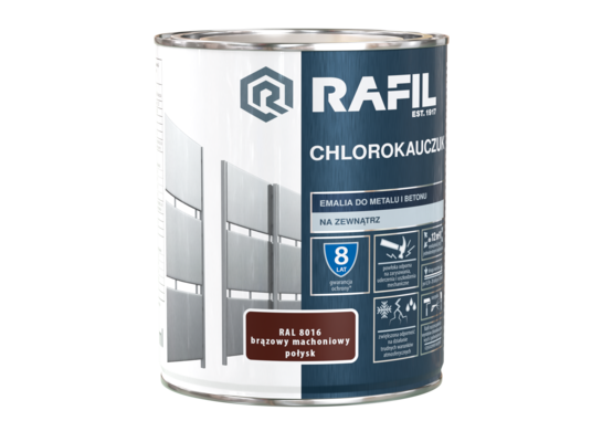 Emalia Chlorokauczukowa brąz mahoniowy 0,75 l RAFIL