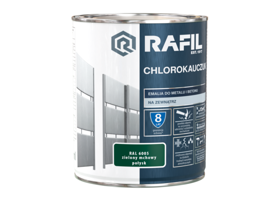 Emalia Chlorokauczukowa zielony mchowy 0,75 l RAFIL