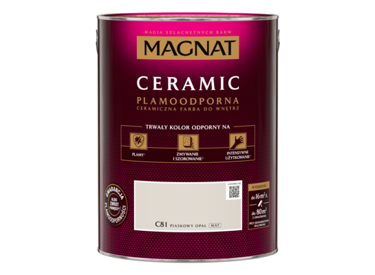 Farba ceramiczna MAGNAT Ceramic piaskowy opal C81 5 l