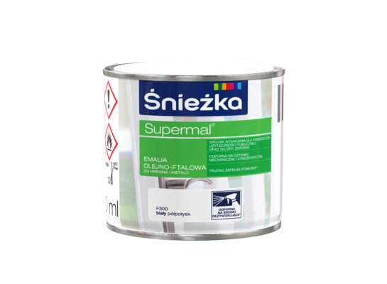Farba emaliowa olejno-ftalowa Supermal półpołysk biały F300 0,2 l