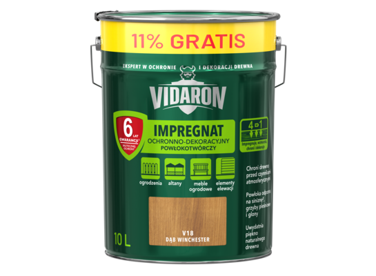 Impregnat Powłokotwórczy Ochronno-Dekoracyjny Dąb winchester V18 10 l VIDARON