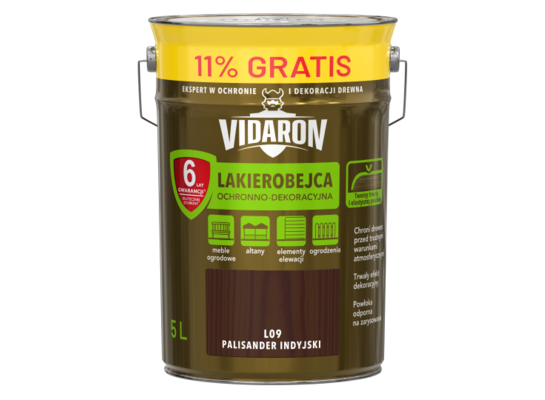 Lakierobejca palisander indyjski L09 5 l VIDARON