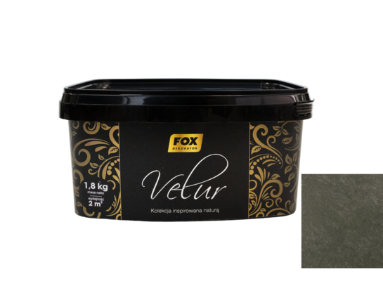Tynk dekoracyjny VELUR 0011 Heban 1,8 kg