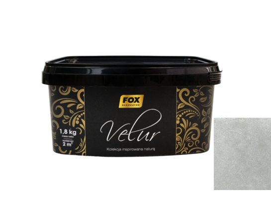 Tynk dekoracyjny VELUR 0008 Szary 1,8 kg