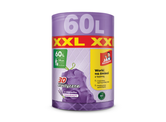 Worki 3D lawenda XXL 60 l 24 sztuki