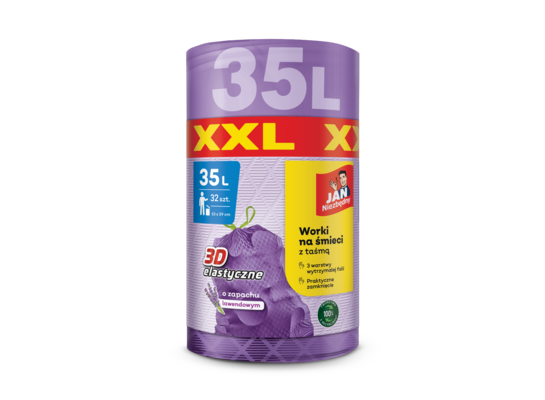 Worki 3D lawenda XXL 35 l 32 sztuki