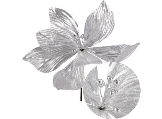 Gwiazda betlejemska pik 24 cm srebrny