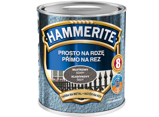 Farba Prosto Na Rdzę Szary Młotkowy 2,5 l Hammerite