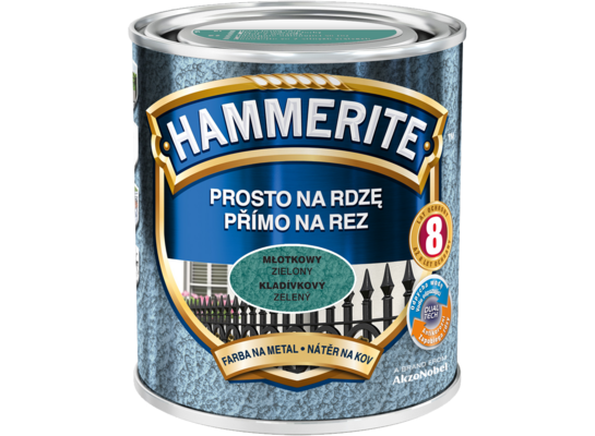 Farba Prosto Na Rdzę Zielony Młotkowy 2,5 l Hammerite