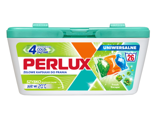 Kapsułki żelowe do prania uniwersalne 26 sztuk pudełko Perlux