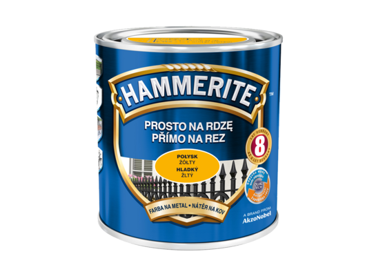 Farba Prosto Na Rdzę Żółty Połysk 0,7 l Hammerite