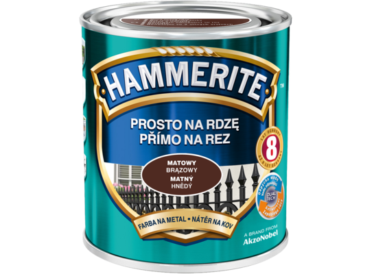 Farba Prosto Na Rdzę Brązowy Matowy 2,5 l Hammerite