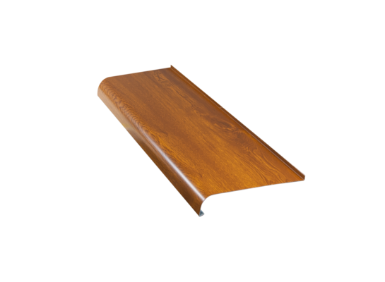 Parapet zewnętrzny stalowy złoty dąb 20 x 200 cm softline Plasti King