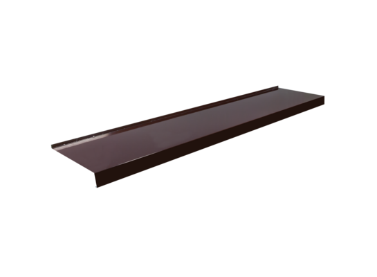 Parapet zewnętrzny stalowy brąz 25 x 120 cm Plasti King