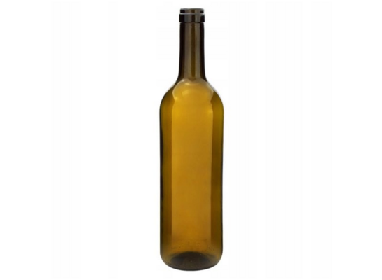 Butelka na wino Bordolese 0,75 l brązowa 10 szt.