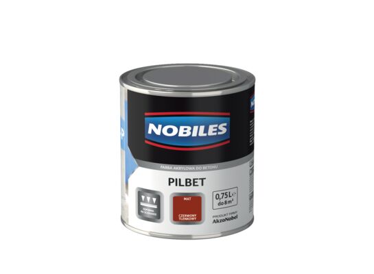 Farba do betonu Pilbet Czerwony Tlenkowy 0,75 l Nobiles