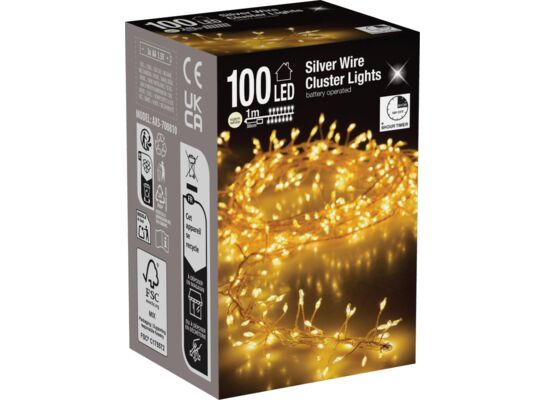 Lampki na choinkę 100 LED ciepły biały