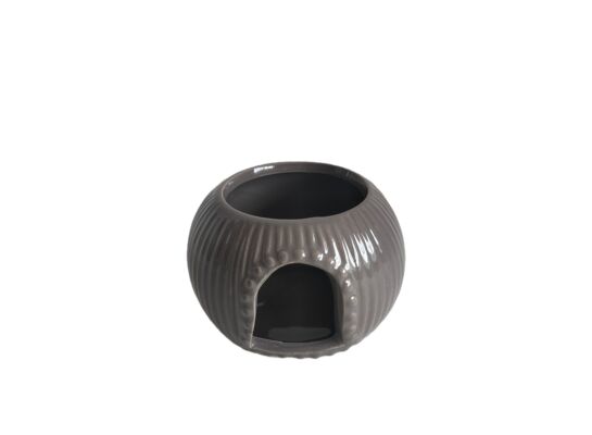 Świecznik ceramiczny 9,5 x 6,5 cm szary