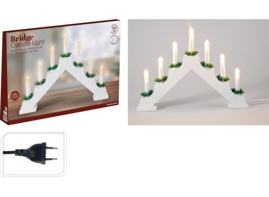 Most drewniany świeczki 7 lamp