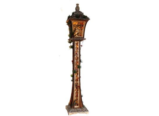 Drewniana latarnia 60 cm z podświetleniem led 60 cm