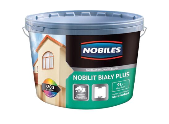 Farba fasadowa Nobilit Plus Biały 9 l Nobiles