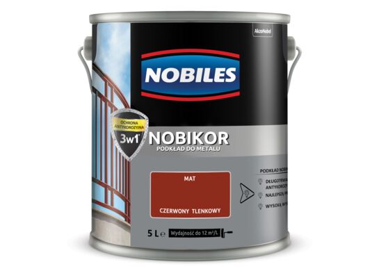 Farba gruntująca Nobikor Czerwony Tlenkowy 5 l Nobiles