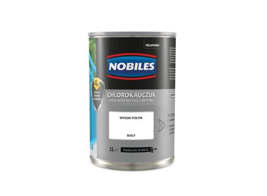 Farba chlorokauczukowa Chlorokauczuk Biały 1 l Nobiles