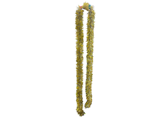 Łańcuch choinkowy fluorescencyjny złoto-srebrny 10 cm x 3 m