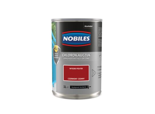 Farba chlorokauczukowa Chlorokauczuk Czerwony Ciemny 1 l Nobiles