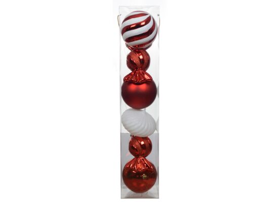Bombki plastikowe mix 20,2 x 20,2 x 100 cm wielokolorowy 6 szt.