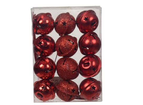 Żelazny dzwonek 11 x 8 x 3 cm czerwony 12 szt.