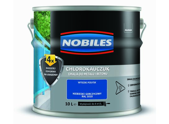 Farba chlorokauczukowa Chlorokauczuk RAL 5010 10 l Nobiles