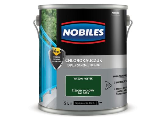 Farba chlorokauczukowa Chlorokauczuk RAL 6005 5 l Nobiles